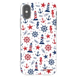 Átlátszó szilikon tok az alábbi mobiltelefonokra Apple iPhone X/XS - Sailor Vibes