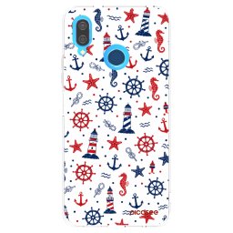 Átlátszó szilikon tok az alábbi mobiltelefonokra Huawei P20 Lite - Sailor Vibes