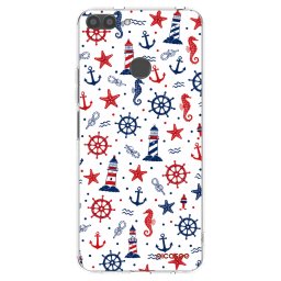 Átlátszó szilikon tok az alábbi mobiltelefonokra Huawei P Smart - Sailor Vibes