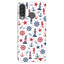 Átlátszó szilikon tok az alábbi mobiltelefonokra Huawei P30 Lite - Sailor Vibes
