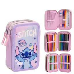 Lilo és Stitch tolltartó töltött 3 emeletes