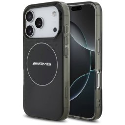 tok AMG Dupla rétegű, átlátszó, zoknis MagSafe tok iPhone 17 Pro-hoz fekete