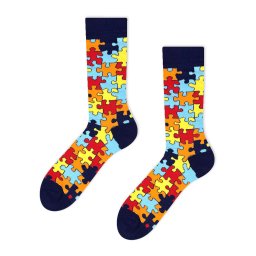 Puzzle mintás vidám zokni