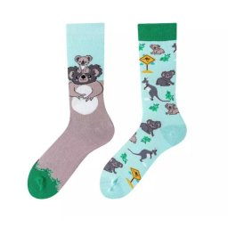 Koalás felemás vidám zokni