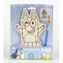 Bluey kreatív fa szett, kézműves fa kifestő festékekkel