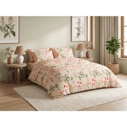 Krepp ágyneműhuzat HERBAR POLY bézs Ágyneműhuzat mérete: 70 x 90 cm | 140 x 220 cm