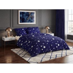 Krepp ágynemű NIGHT SKY POLY kék Ágyneműhuzat mérete: 70 x 90 cm | 140 x 200 cm