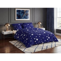 Krepp ágynemű NIGHT SKY POLY kék Ágyneműhuzat mérete: 70 x 90 cm | 140 x 220 cm