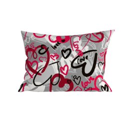 Polipamut párnahuzat STREET LOVE POLY 50x70 cm, szürke