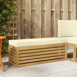 vidaXL Kültéri kanapé szett Fehér és Krém színű 115 x 43 x 45 cm