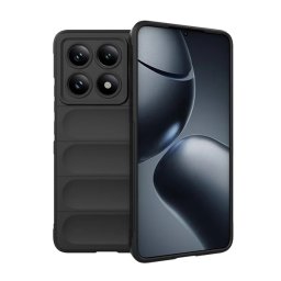 Szilikon telefonvédő (ütésállóság, kameravédő, 3D) FEKETE Xiaomi 14T Pro 5G