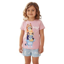 Bluey rövid nyári pizsama kislányoknak