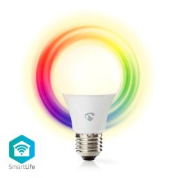 Nedis WIFILRC10E27 - SmartLife LED izzó | Wi-Fi | E27 | 806 lm | 9 W | RGB / Melegtől hideg fehérig | Android / IOS, F
