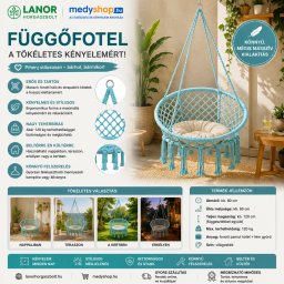 Függőfotel -Türkiz