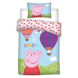 Peppa gyerek, ovis ágyneműhuzat 100x135 cm, 40×60 cm Nr 09