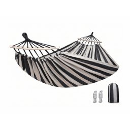 Függőágy ZENVIO COMFORT 200x80 cm, szürke-fehér + ingyenes táska