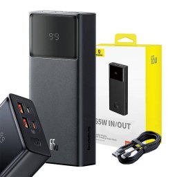 Baseus power bank Star-Lord 20000 mAh 65W 2x USB-A/mikro USB/USB-C fekete
