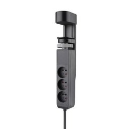 Solight 3z USB A C hordozható asztali csatlakozó, 2m, fekete, USB gyorstöltő 20W PD