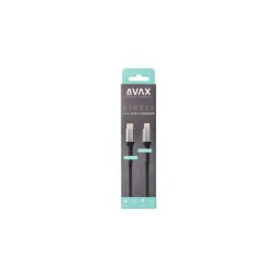 Tltkbel, USB-C - USB-C, 27W, 1 m, AVAX "CB316 Glowy", fehr