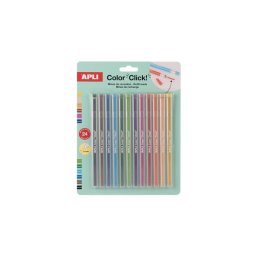 Utntlt sznes tltceruza kszlethez, APLI "Color Click", 24 db, 12 szn