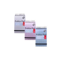 Jegyzetfzet, A7, spirlozott, vonalas, 50 lap, PUKKA PAD "Metallic Pocket Book", vegyes s...