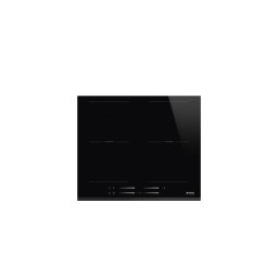 SMEG INDUKCIÓS FŐZŐLAP, Universal design, 60 cm, 4 főzőzóna, 2 MultiZone híd zóna, lekerekített él, fekete üveg