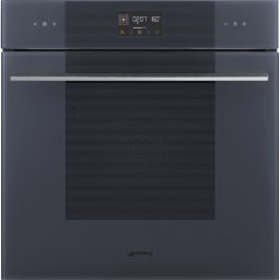 SMEG PIROLITIKUS HŐLÉGKEVERÉSES SÜTŐ, Linea design, Galileo, 60 cm, ES LCD, neptune szürke üveg