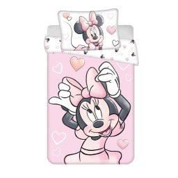 Disney Minnie Blush Pink gyerek, ovis ágyneműhuzat 100×135 cm, 40×60 cm