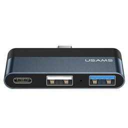 USAMS HUB adapter USB 2.0/USB 3.0/USB-C szürke SJ490HUB01 (US-SJ490)