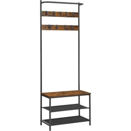Előszobafal TAYLOR cipős szekrénnyel 180x64 cm, rusztikus barna