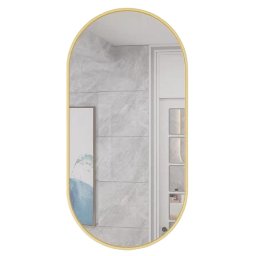 Ovális fali tükör OLVANI 100x50 cm arany kerettel