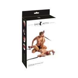 Bad Kitty - ágyhoz kötöző szett (fekete)