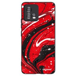 Fekete szilikon tok az alábbi mobiltelefonokra Motorola Moto G72 - Red black