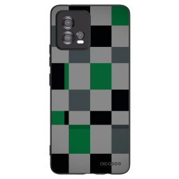 Fekete szilikon tok az alábbi mobiltelefonokra Motorola Moto G72 - Block Grid