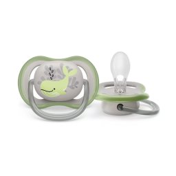Avent SCF086/05 Játszócumi, ultra air, bálna mintás, 6-18 hó,1 db