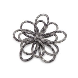 Bross / virág hajdísz csiszolt kövekkel Ø13 cm