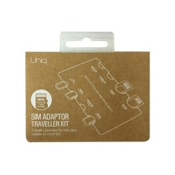 Uniq Sim Adaptor 7in1 utazó rendszerező, adapterhez / bankkártyához, fekete