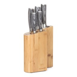 G21 Gourmet Rock késkészlet 5 db + bambusz blokk
