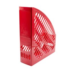 Iratpapucs 8cm, műanyag, 80x320x250mm, ARK piros