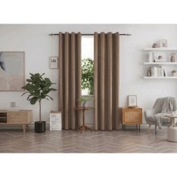 Fényzáró függöny DUNES VELVET 140x250 cm, bézs-barna Felfüggesztés: Hullámos sínszalag