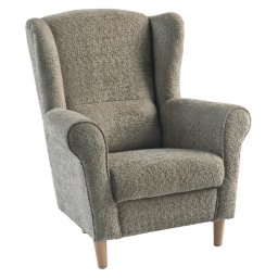 Füles fotel, szürkésbézs Taupe szövet Coral, CHARLOT