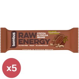 Bombus RAW ENERGY kakaó & kakaóbab csomag 5X50 g