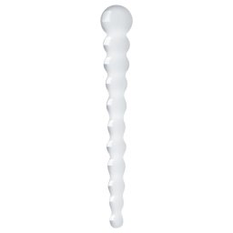 Gildo Glass No. 20 - gyöngyös üveg dildó (átlátszó)