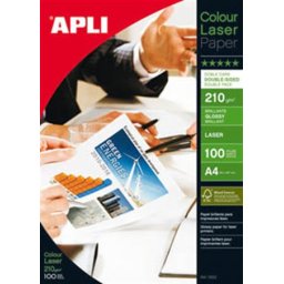 APLI Fotópapír, lézer, A4, 210 g, fényes, kétoldalas, APLI "Premium Laser"