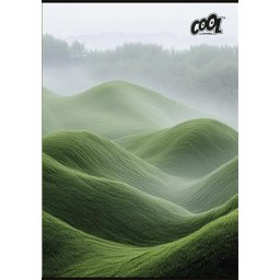 COOL BY VICTORIA Füzet, tűzött, A4, sima, 80 lap, COOL BY VICTORIA "Green Calm"