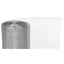 Csibeháló, csirkeháló, Strend Pro Garden Hex ZN, ezüst, 100 cm x 50 m, szemméret: 13 mm, drótvastagság: 0,7 mm, horganyzott, hatszögletű