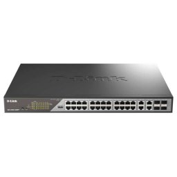 D-Link DSS-200G-28MPP/E 28 portos Gigabit Ethernet PoE felügyeleti kapcsolók