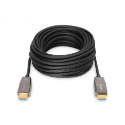 Digitus HDMI AOC hibrid optikai kábel, A típus M/M, 10m, UHD 8K@60Hz, CE, arany, kék