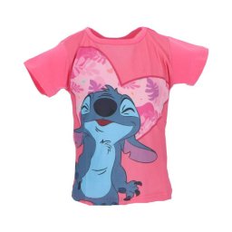Disney Lilo és Stitch, A csillagkutya Fun Pink gyerek rövid póló, felső 4 év / 104 cm