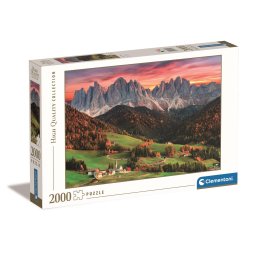 Alpesi völgy Val di Funes 2000 db-os puzzle Clementoni